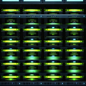 Server rack with laser scanning