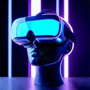 Vr headset with holographic display