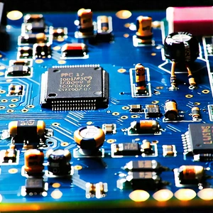 Close-up of electronic circuit