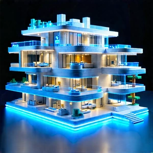 (futuristic:1.3) smart home