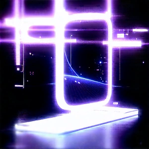 Futuristic Smart Home With Purple Light