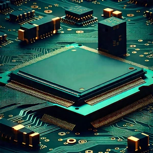 Close-up of microprocessor
