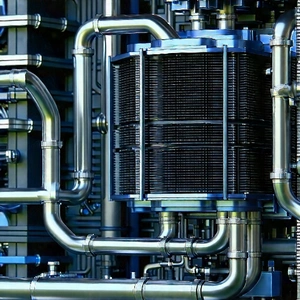 Close-up Of Cooling System With Large Metal