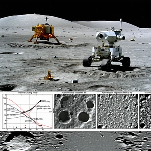A Rover On The Moon, With A Large Satellite In The Background