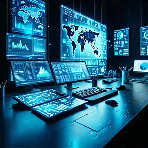 Financial technology in tech office