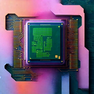 Close-up of microprocessor