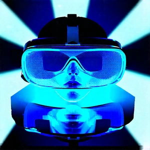 Vr headset with glowing screen