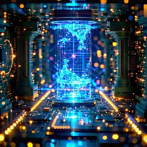 Quantum computer with holographic projection