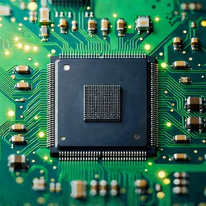 Close-up of microprocessor