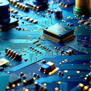 Close-up of electronic circuit