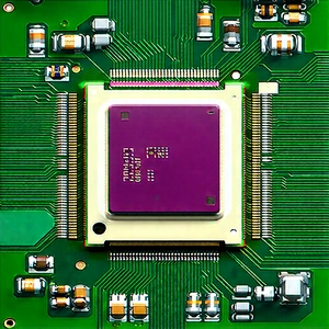 Close-up of microprocessor