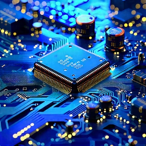 Close-up of electronic circuit