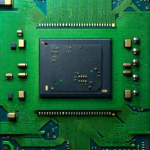 Close-up of microprocessor