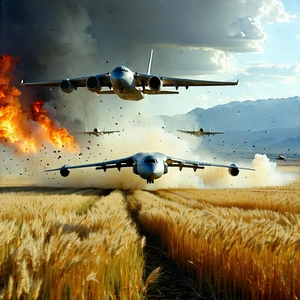 Tech Lithograph: Aerospace Technology In Field Deployment With Image, There