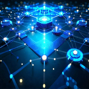 Blockchain Network Visualization With Image, There