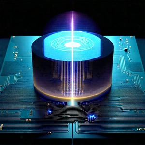 Quantum Computer With Data Streams With Large, Blue,
