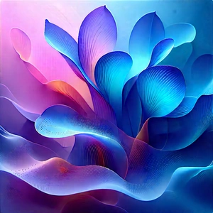 Abstract Infrared Photography: Organic abstract with gradient color palette