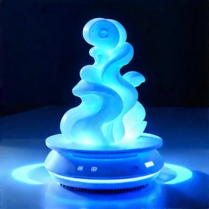 3d printer with blue light (glow:1.18)