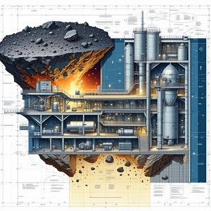 large, detailed drawing space station