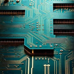 Close-up Of Electronic Circuit With Close-up Computer