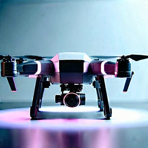 Drone With Streaming Content With Black White