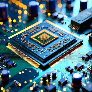 Close-up of microprocessor