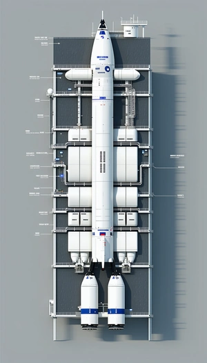 A Large White Space Shuttle Is Docked At A Space Station