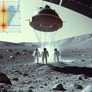 In The Image, There Are Three Astronauts Standing On The Surface Of The Moon