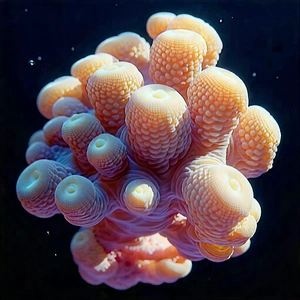Nature Digital Art: Coral Reef In Summer With Large, Colorful