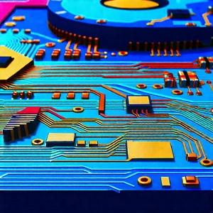 Close-up of electronic circuit