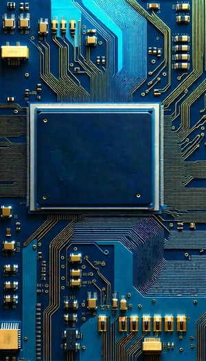 Close-up of microprocessor