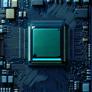 Close-up of microprocessor