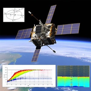 A Spacecraft, Possibly A Satellite Or A Space Station, Flying High Above The Earth