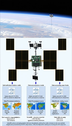 A Spacecraft With A Large Satellite Dish On Top Of It