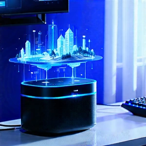 Smart Home (device:1.44) With User Interface With Black Blue