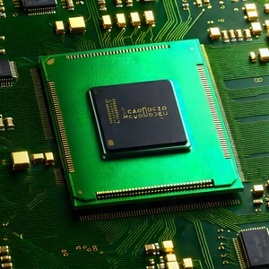 Close-up of microprocessor