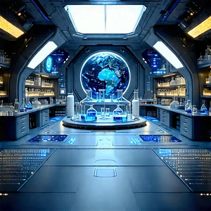 (futuristic:1.37) Research Laboratory With Futuristic Setting,