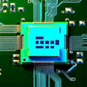 Close-up of electronic circuit