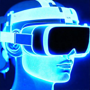 Vr headset with holographic display