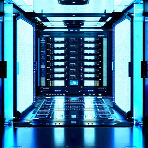 (futuristic:1.11) Server Room With Image, There