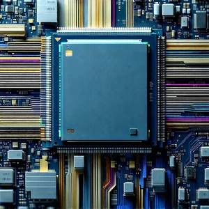 Close-up of microprocessor