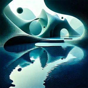 (futuristic:1.42) Digital Workspace With Image, There
