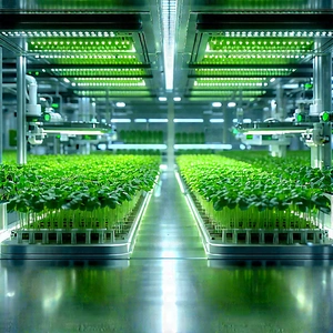 Agricultural technology in (modern:1.42) laboratory