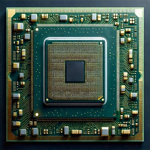 Close-up of microprocessor