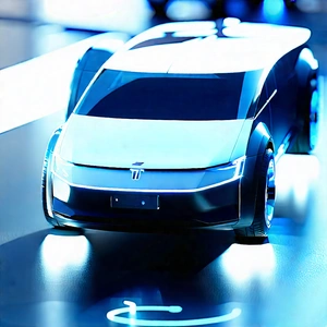 Innovative Electric Vehicle Design With Futuristic Parked