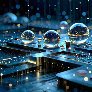 Quantum computer with digital particles