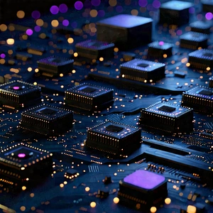 Close-up Of Sensor Array With Close-up Computer