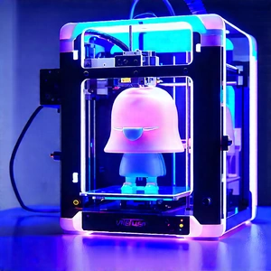 3d Printer With Neon Accents With Small, Blue,
