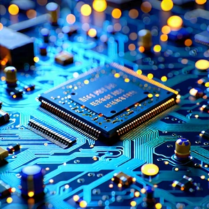 Close-up of electronic circuit