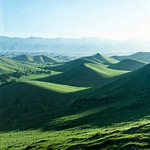 Nature Landscape Photography: Rolling hills during midday